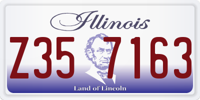 IL license plate Z357163