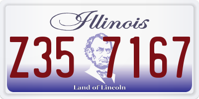 IL license plate Z357167