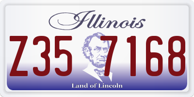 IL license plate Z357168