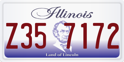 IL license plate Z357172