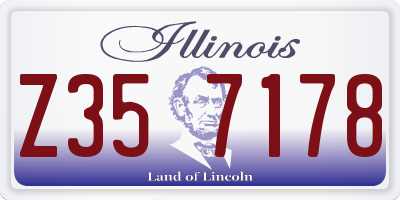 IL license plate Z357178