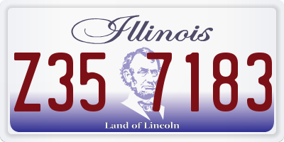 IL license plate Z357183