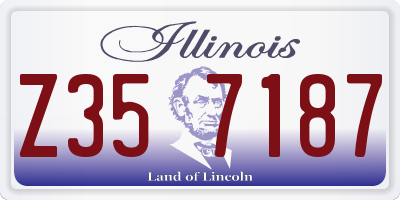 IL license plate Z357187