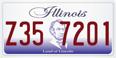 IL license plate Z357201