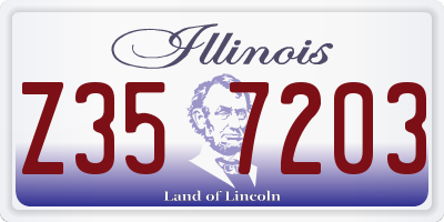 IL license plate Z357203