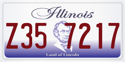 IL license plate Z357217