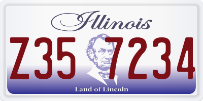 IL license plate Z357234