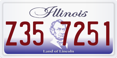 IL license plate Z357251