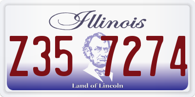 IL license plate Z357274
