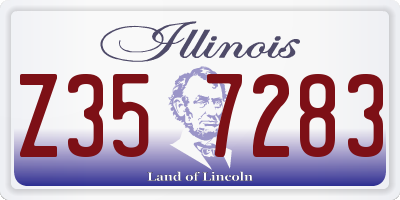 IL license plate Z357283