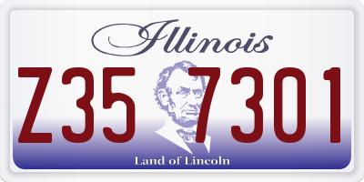 IL license plate Z357301