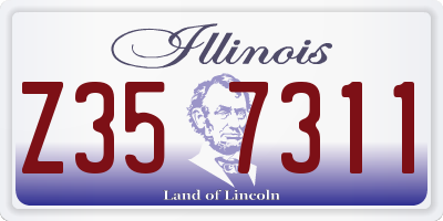 IL license plate Z357311