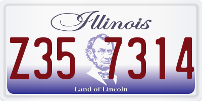 IL license plate Z357314