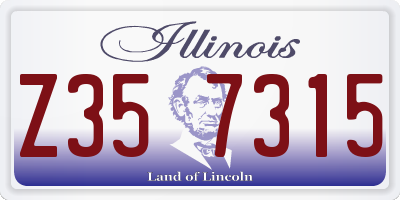 IL license plate Z357315