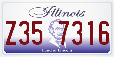 IL license plate Z357316