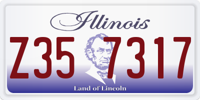 IL license plate Z357317