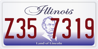 IL license plate Z357319