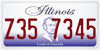 IL license plate Z357345