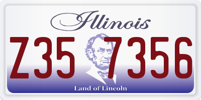 IL license plate Z357356
