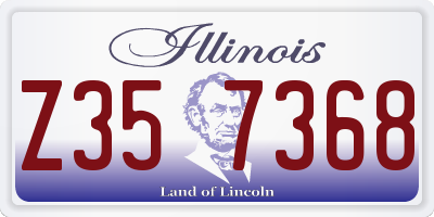 IL license plate Z357368