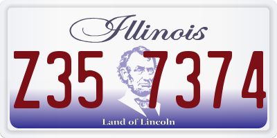 IL license plate Z357374