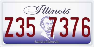 IL license plate Z357376