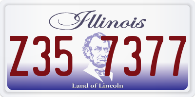IL license plate Z357377