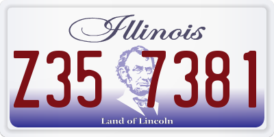 IL license plate Z357381