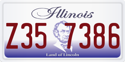 IL license plate Z357386