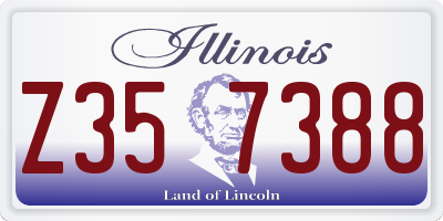 IL license plate Z357388