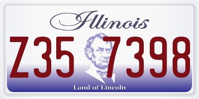 IL license plate Z357398