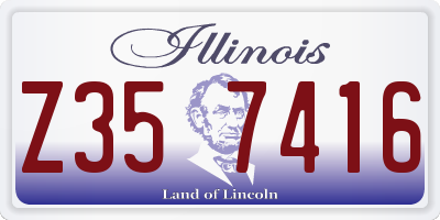 IL license plate Z357416