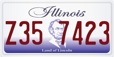 IL license plate Z357423