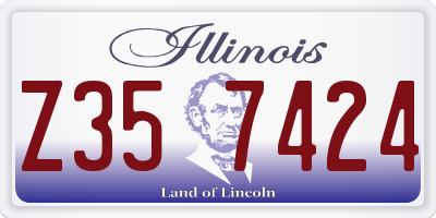 IL license plate Z357424