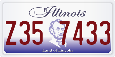 IL license plate Z357433