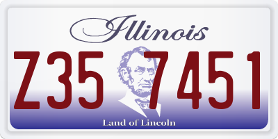 IL license plate Z357451