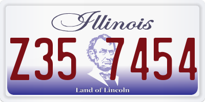 IL license plate Z357454