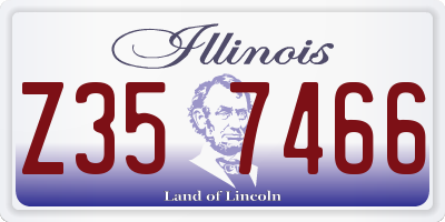 IL license plate Z357466