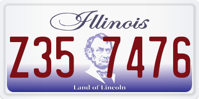 IL license plate Z357476