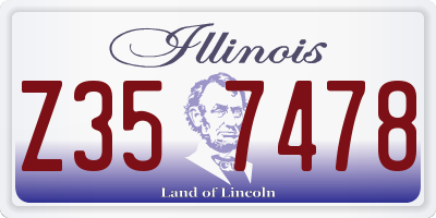 IL license plate Z357478
