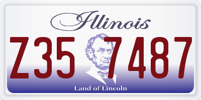 IL license plate Z357487