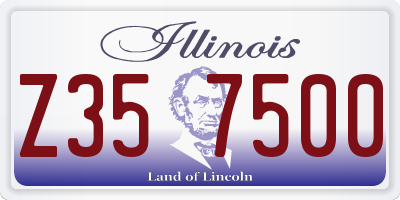 IL license plate Z357500