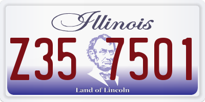 IL license plate Z357501