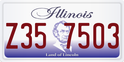 IL license plate Z357503