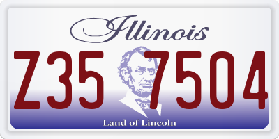 IL license plate Z357504