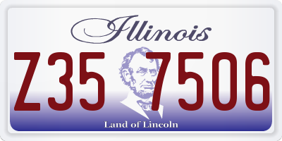 IL license plate Z357506