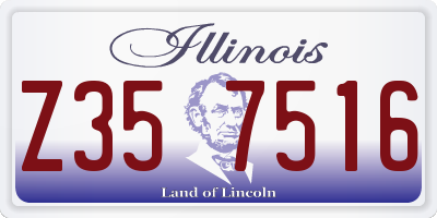 IL license plate Z357516