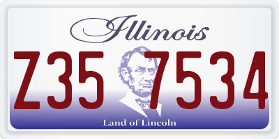 IL license plate Z357534
