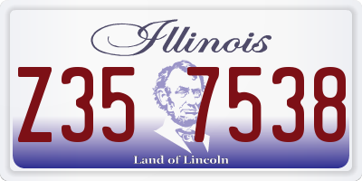 IL license plate Z357538