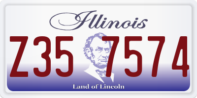 IL license plate Z357574